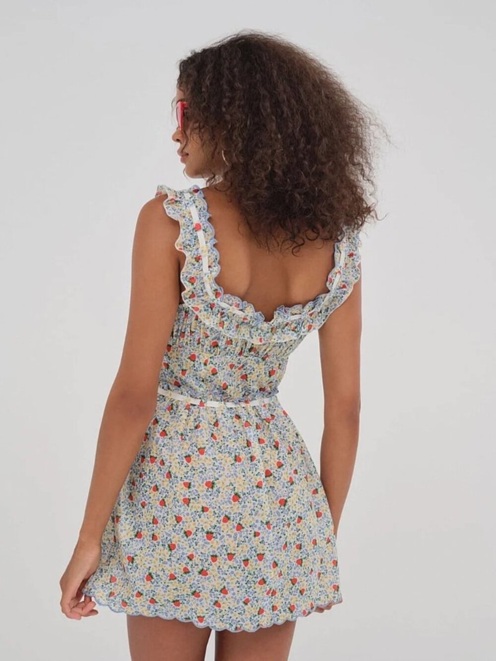 For Love & Lemons Strawberry Kiss Slip Dress | XS | NWT